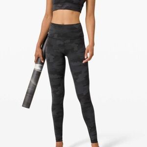 Lululemon Align Pant 28" in Heritage 365 Camo Deep Coal Multi